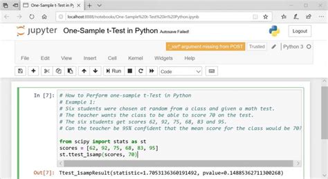 2 sample t test python